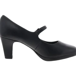 Zest Faux Leather Buckle Mary Jane Heels