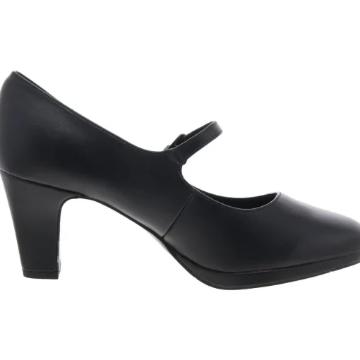 Zest Faux Leather Buckle Mary Jane Heels
