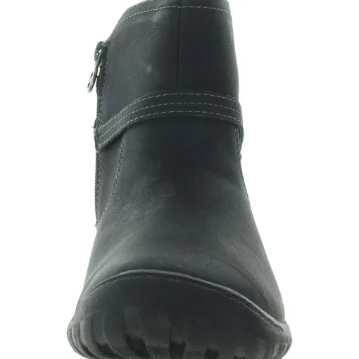 Zipper Faux Leather Booties