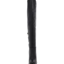 Zipper Faux Leather Over-The-Knee Boots