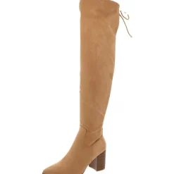 Zipper Faux Suede Knee-High Boots