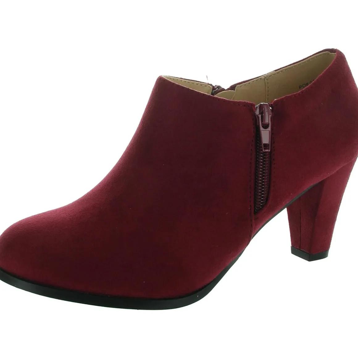 Zipper Faux Suede Shooties