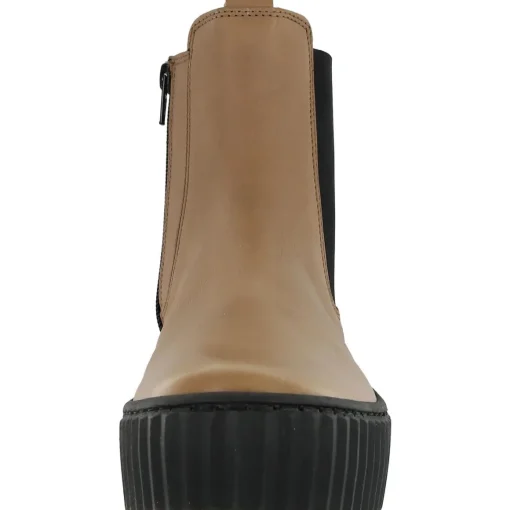 Zipper Leather Booties