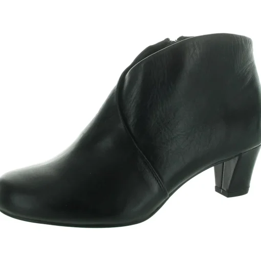 Zipper Leather Booties