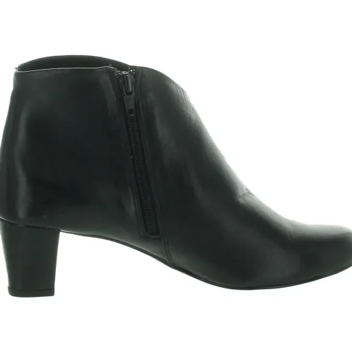 Zipper Leather Booties