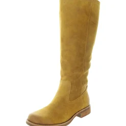Zipper Leather Knee-High Boots