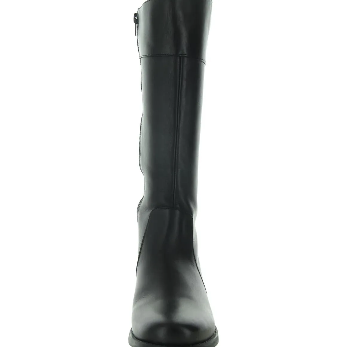 Zipper Leather Knee-High Boots