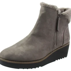 Zipper Wedge Boots