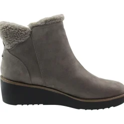 Zipper Wedge Boots