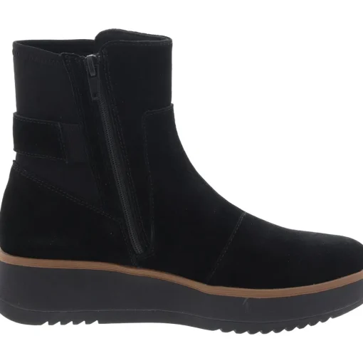 ZYLAH ROSE Leather Wedge Ankle Boots